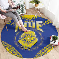 Niue The Rock Of Polynesia Round Carpet Peniamina Gospel Day Blue Version LT05 - Polynesian Pride
