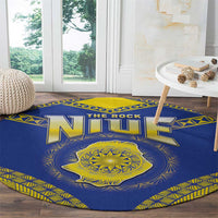 Niue The Rock Of Polynesia Round Carpet Peniamina Gospel Day Blue Version LT05 - Polynesian Pride