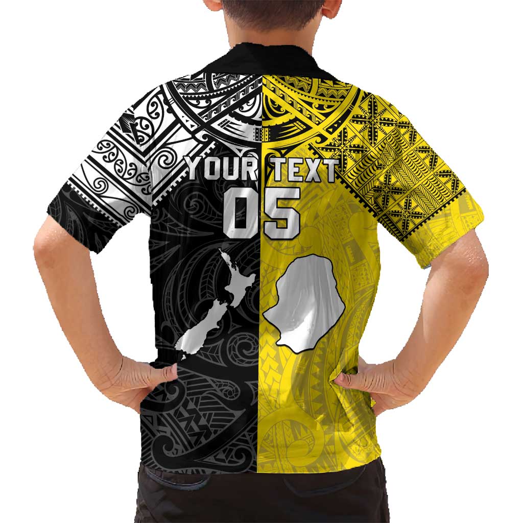 Custom New Zealand Maori And Niue Hiapo Family Matching Puletasi and Hawaiian Shirt Lizard And Coconut Crab Together LT05 - Polynesian Pride