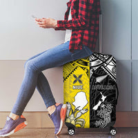 New Zealand Maori And Niue Hiapo Luggage Cover Lizard And Coconut Crab Together LT05 - Polynesian Pride
