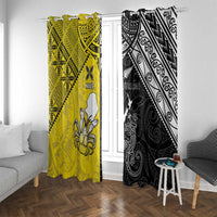 New Zealand Maori And Niue Hiapo Window Curtain Lizard And Coconut Crab Together
