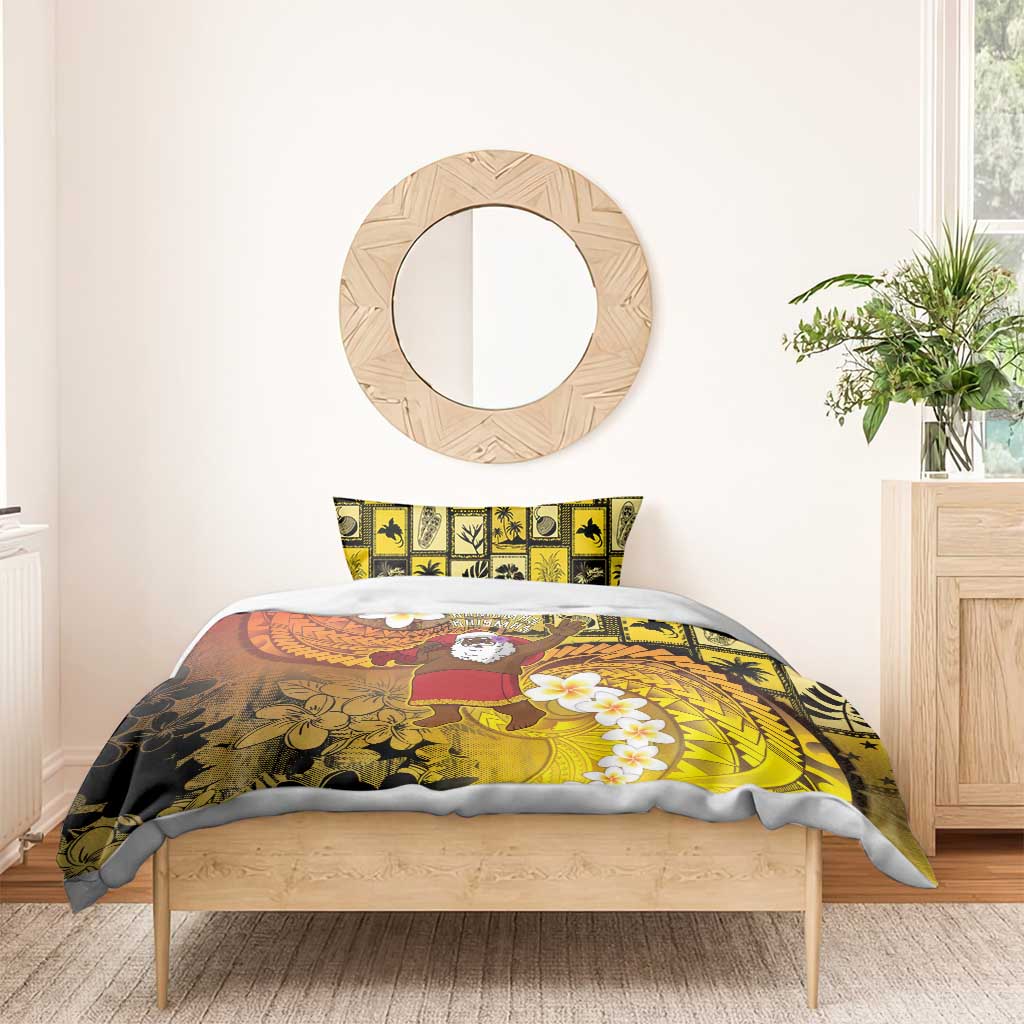 Papua New Guinea Retro Christmas Bedding Set Hamamas Krismas - Polynesian Pride