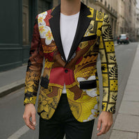 Papua New Guinea Retro Christmas Blazer Hamamas Krismas - Polynesian Pride