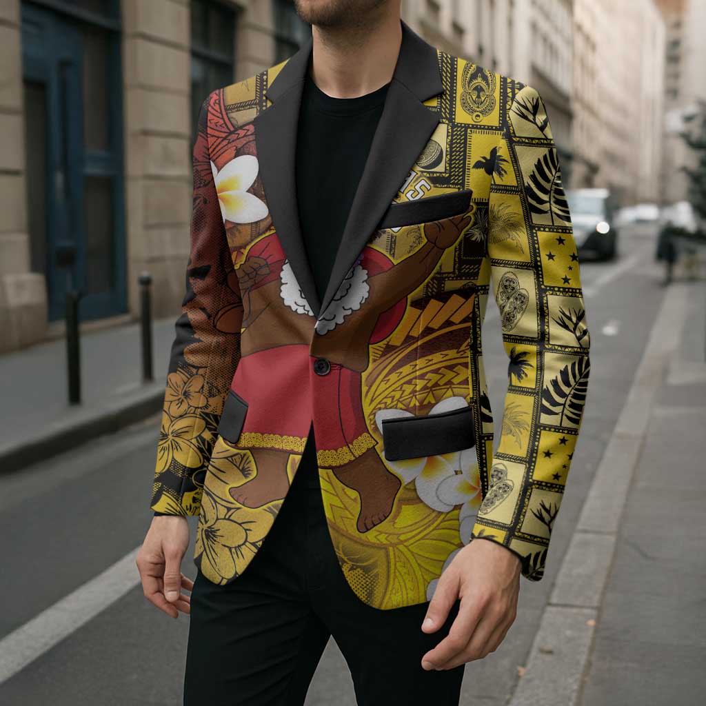 Papua New Guinea Retro Christmas Blazer Hamamas Krismas - Polynesian Pride