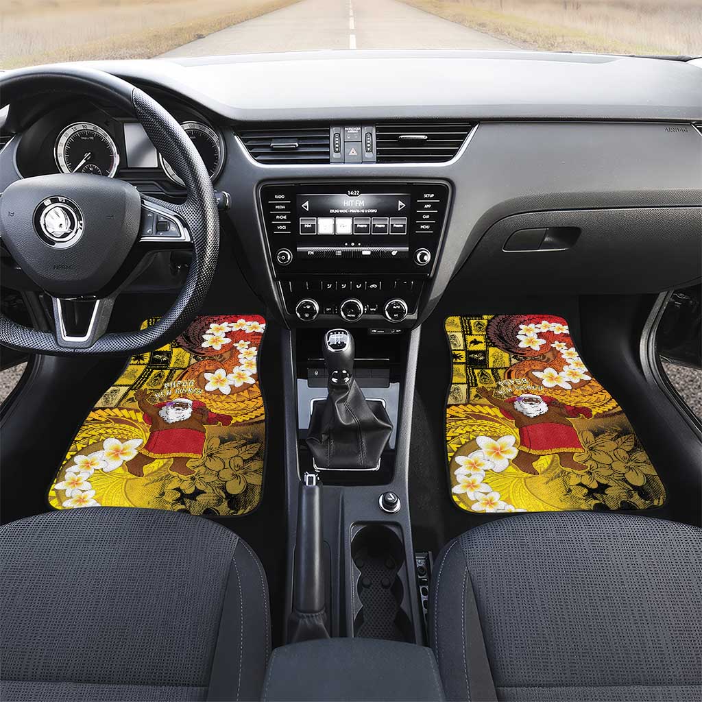 Papua New Guinea Retro Christmas Car Mats Hamamas Krismas - Polynesian Pride