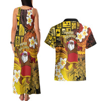 Papua New Guinea Retro Christmas Couples Matching Tank Maxi Dress and Hawaiian Shirt Hamamas Krismas LT05 - Polynesian Pride