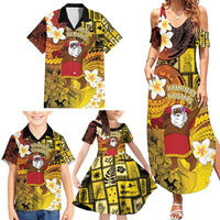 Papua New Guinea Retro Christmas Family Matching Summer Maxi Dress and Hawaiian Shirt Hamamas Krismas LT05 - Polynesian Pride
