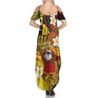 Papua New Guinea Retro Christmas Family Matching Summer Maxi Dress and Hawaiian Shirt Hamamas Krismas LT05 - Polynesian Pride
