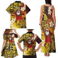 Papua New Guinea Retro Christmas Family Matching Tank Maxi Dress and Hawaiian Shirt Hamamas Krismas LT05 - Polynesian Pride