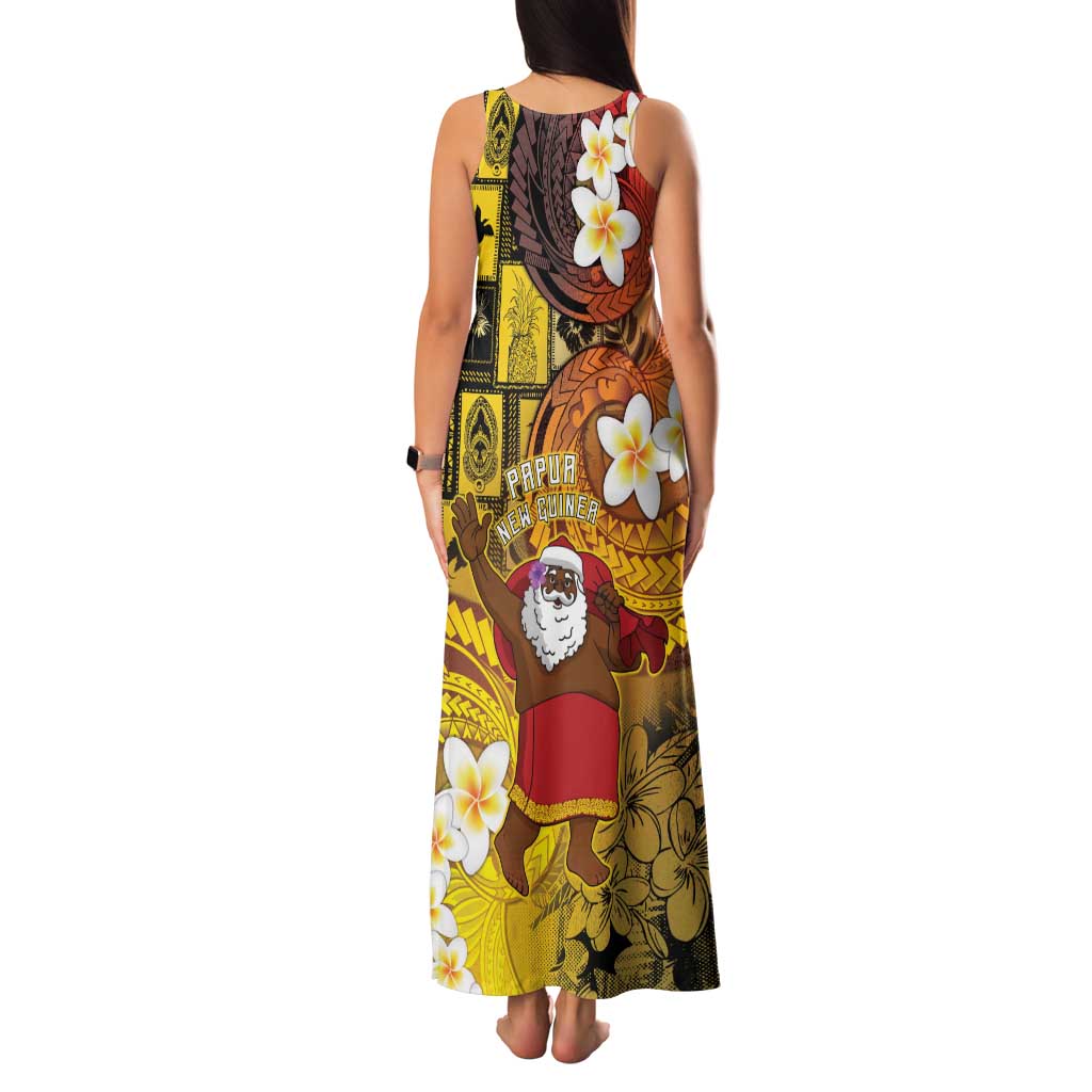 Papua New Guinea Retro Christmas Family Matching Tank Maxi Dress and Hawaiian Shirt Hamamas Krismas LT05 - Polynesian Pride
