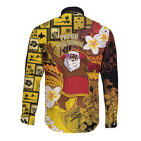 Papua New Guinea Retro Christmas Long Sleeve Button Shirt Hamamas Krismas LT05 - Polynesian Pride