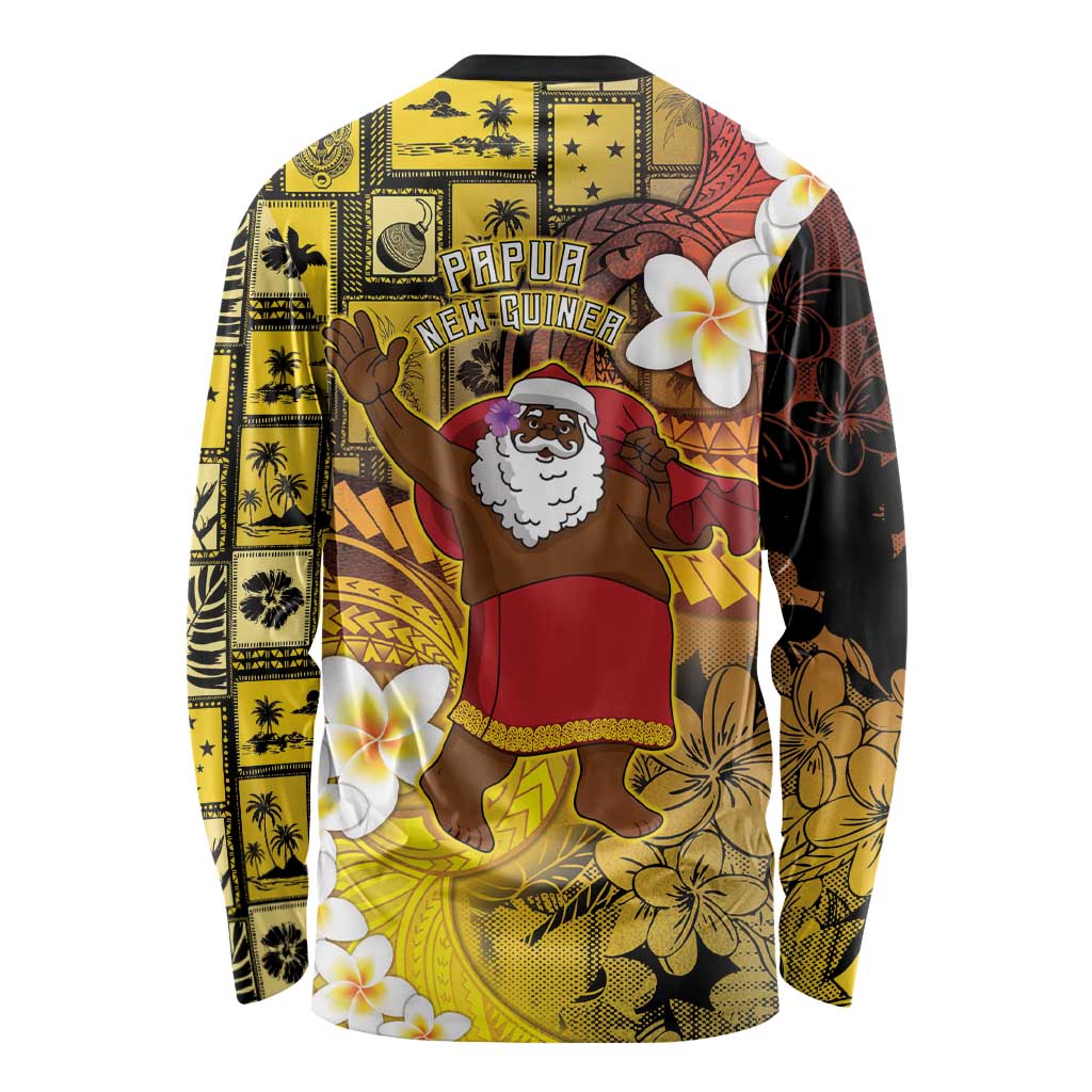 Papua New Guinea Retro Christmas Long Sleeve Shirt Hamamas Krismas LT05 - Polynesian Pride