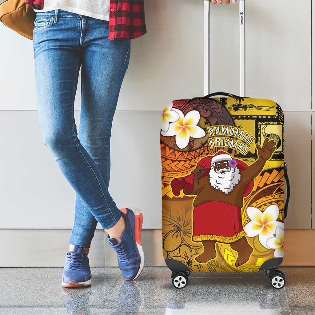 Papua New Guinea Retro Christmas Luggage Cover Hamamas Krismas - Polynesian Pride