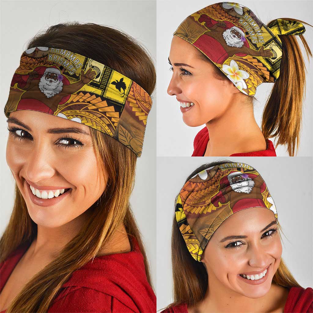 Papua New Guinea Retro Christmas Neck Gaiter Hamamas Krismas - Polynesian Pride