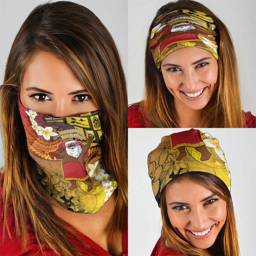 Papua New Guinea Retro Christmas Neck Gaiter Hamamas Krismas - Polynesian Pride