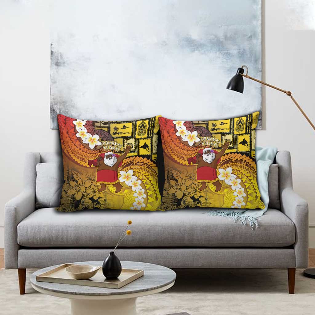 Papua New Guinea Retro Christmas Pillow Cover Hamamas Krismas - Polynesian Pride