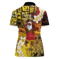 Papua New Guinea Retro Christmas Women Polo Shirt Hamamas Krismas LT05 - Polynesian Pride
