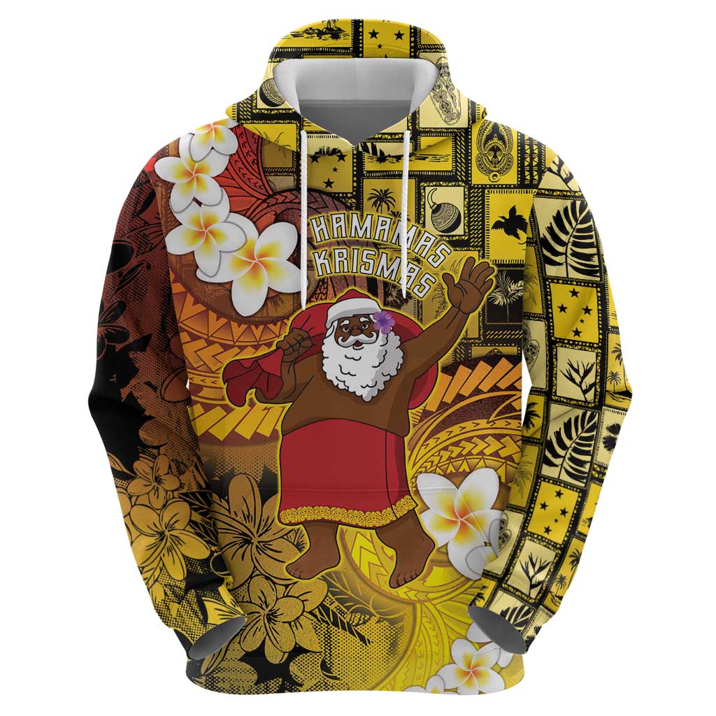 Papua New Guinea Retro Christmas Zip Hoodie Hamamas Krismas LT05 - Polynesian Pride