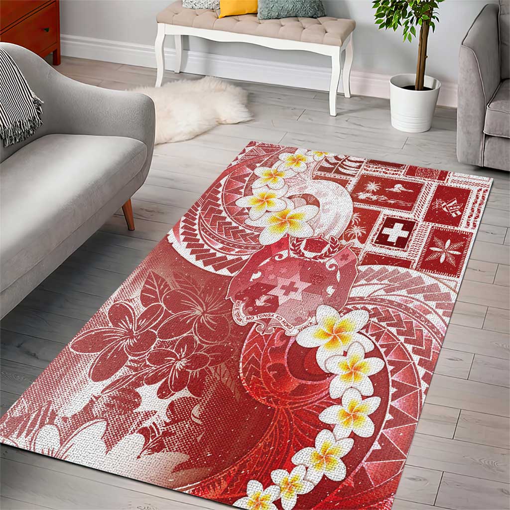 Tonga Christmas Area Rug Kilisimasi Fiefia Retro Style Red - Polynesian Pride