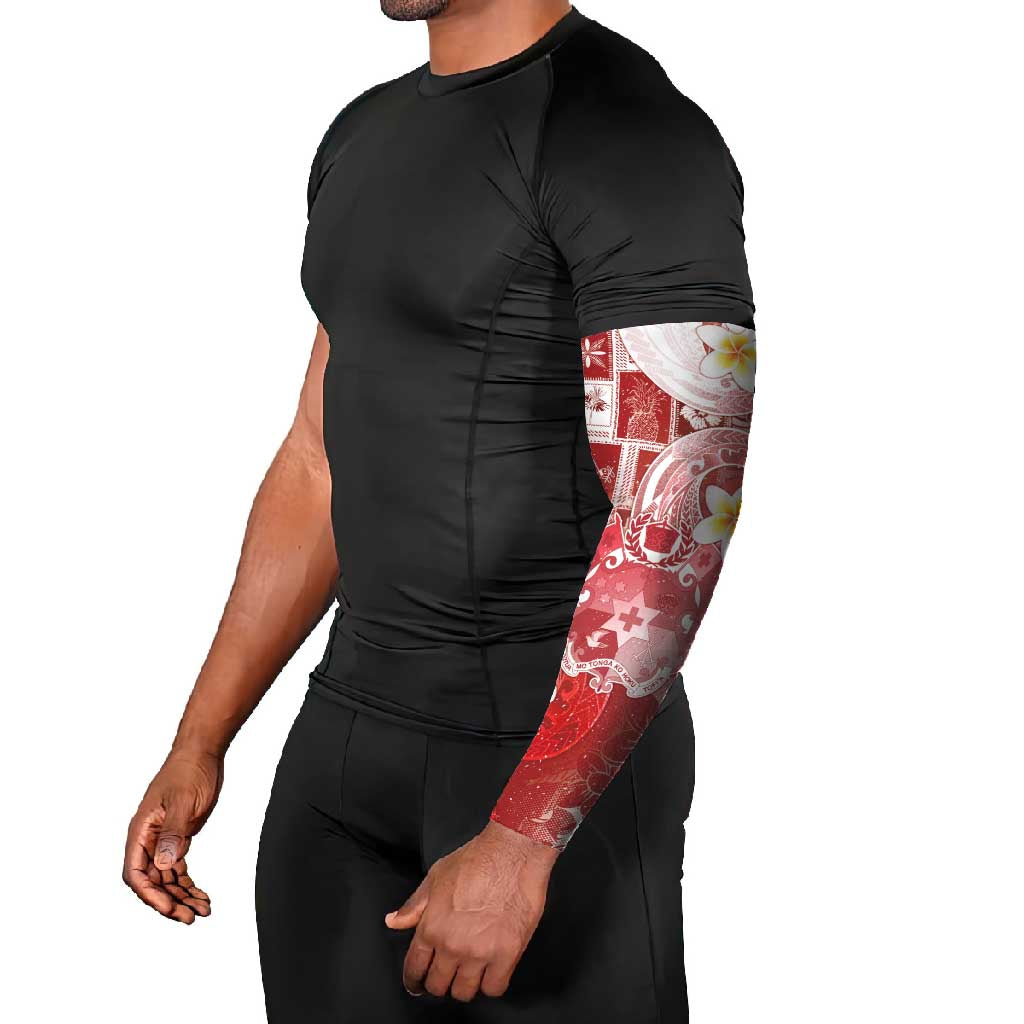 Tonga Christmas Arm Sleeves Kilisimasi Fiefia Retro Style Red - Polynesian Pride