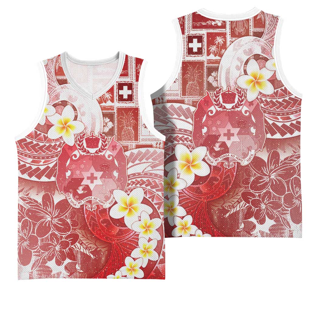 Tonga Christmas Basketball Jersey Kilisimasi Fiefia Retro Style Red - Polynesian Pride