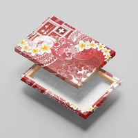 Tonga Christmas Canvas Wall Art Kilisimasi Fiefia Retro Style Red - Polynesian Pride