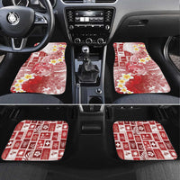Tonga Christmas Car Mats Kilisimasi Fiefia Retro Style Red - Polynesian Pride