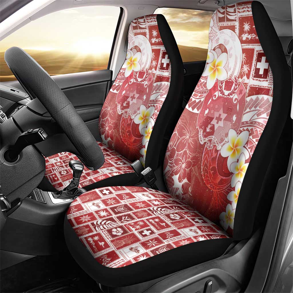 Tonga Christmas Car Seat Cover Kilisimasi Fiefia Retro Style Red - Polynesian Pride