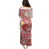 Tonga Christmas Family Matching Puletasi and Hawaiian Shirt Kilisimasi Fiefia Retro Style Red - Polynesian Pride