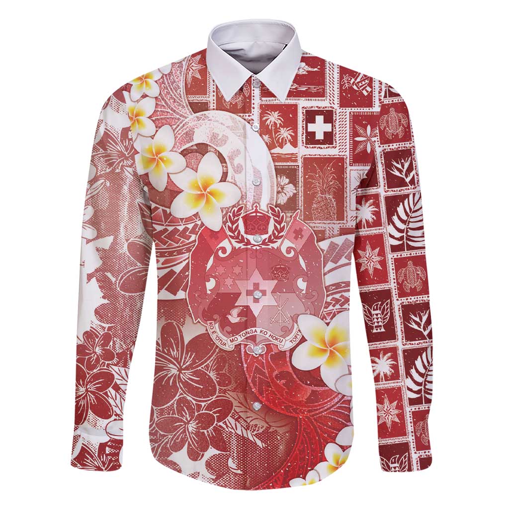 Tonga Christmas Family Matching Short Sleeve Bodycon Dress and Hawaiian Shirt Kilisimasi Fiefia Retro Style Red - Polynesian Pride