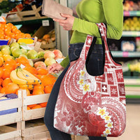 Tonga Christmas Grocery Bag Kilisimasi Fiefia Retro Style Red - Polynesian Pride