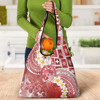 Tonga Christmas Grocery Bag Kilisimasi Fiefia Retro Style Red - Polynesian Pride