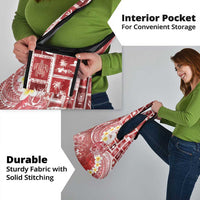 Tonga Christmas Grocery Bag Kilisimasi Fiefia Retro Style Red - Polynesian Pride