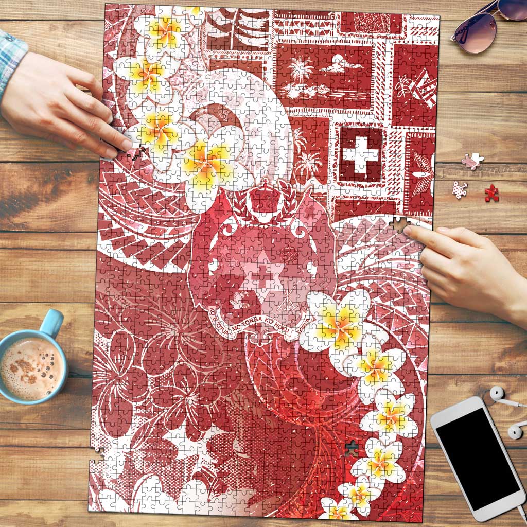 Tonga Christmas Puzzle Kilisimasi Fiefia Retro Style Red - Polynesian Pride