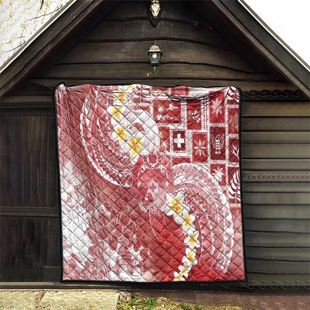 Tonga Christmas Quilt Kilisimasi Fiefia Retro Style Red - Polynesian Pride