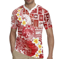 Tonga Christmas Rugby Jersey Kilisimasi Fiefia Retro Style Red - Polynesian Pride