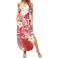 Tonga Christmas Summer Maxi Dress Kilisimasi Fiefia Retro Style Red - Polynesian Pride