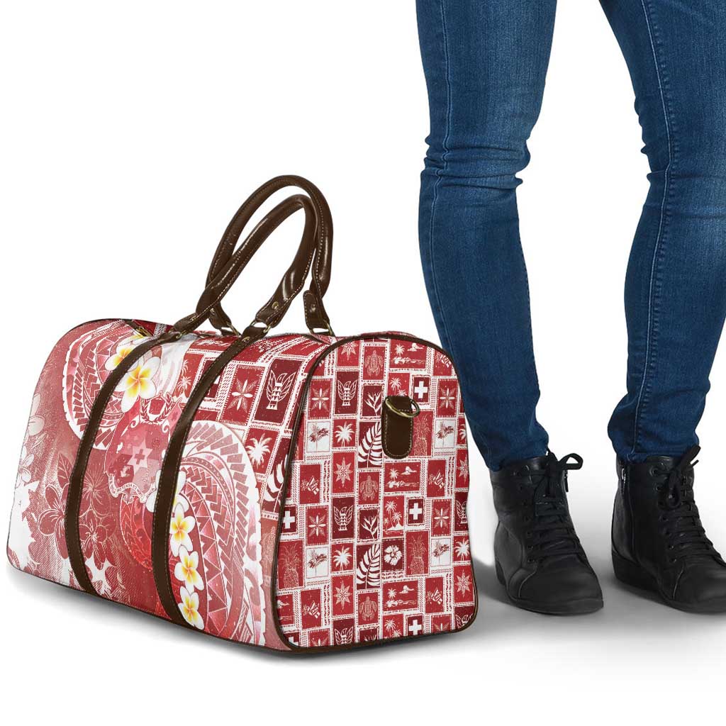 Tonga Christmas Travel Bag Kilisimasi Fiefia Retro Style Red - Polynesian Pride