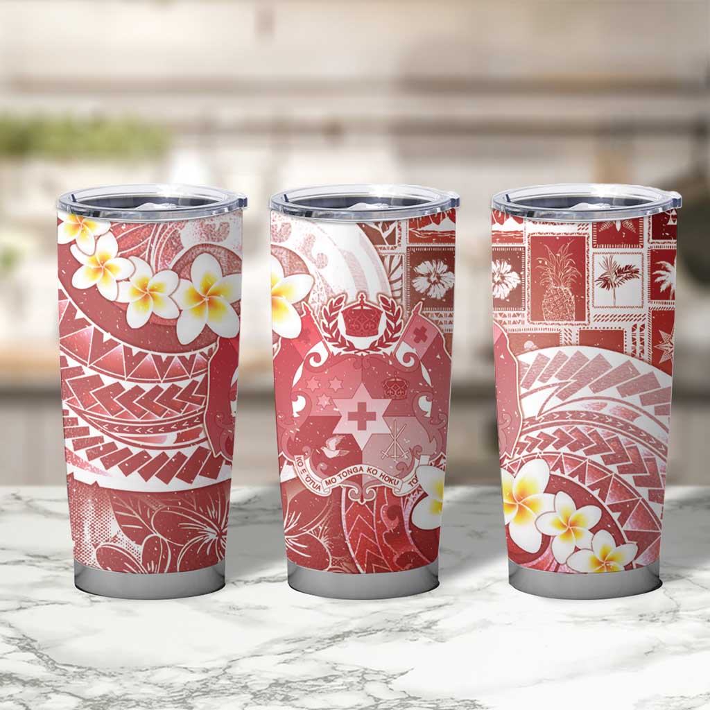 Tonga Christmas Tumbler Cup Kilisimasi Fiefia Retro Style Red - Polynesian Pride