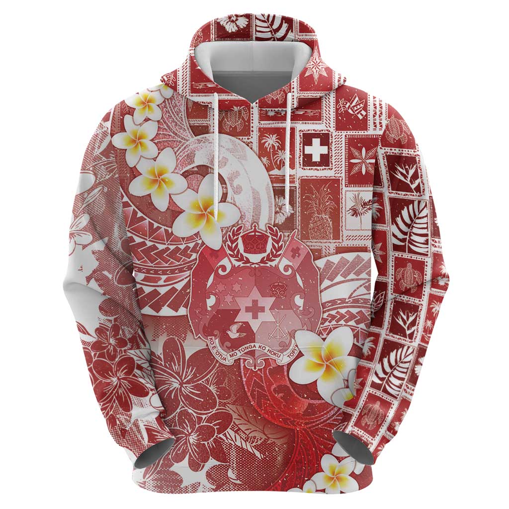 Tonga Christmas Zip Hoodie Kilisimasi Fiefia Retro Style Red - Polynesian Pride