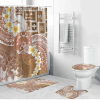 Tonga Christmas Bathroom Set Kilisimasi Fiefia Retro Style Brown - Polynesian Pride