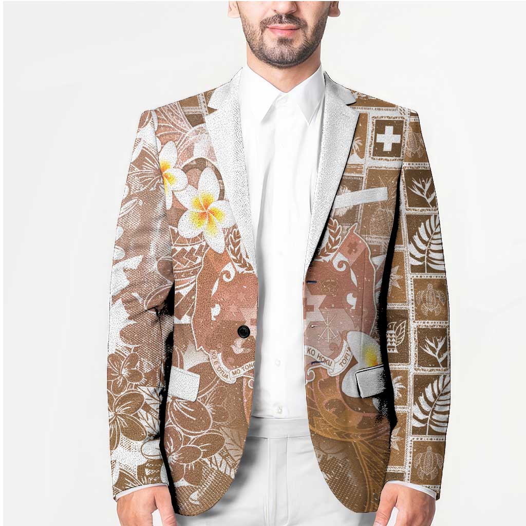 Tonga Christmas Blazer Kilisimasi Fiefia Retro Style Brown - Polynesian Pride