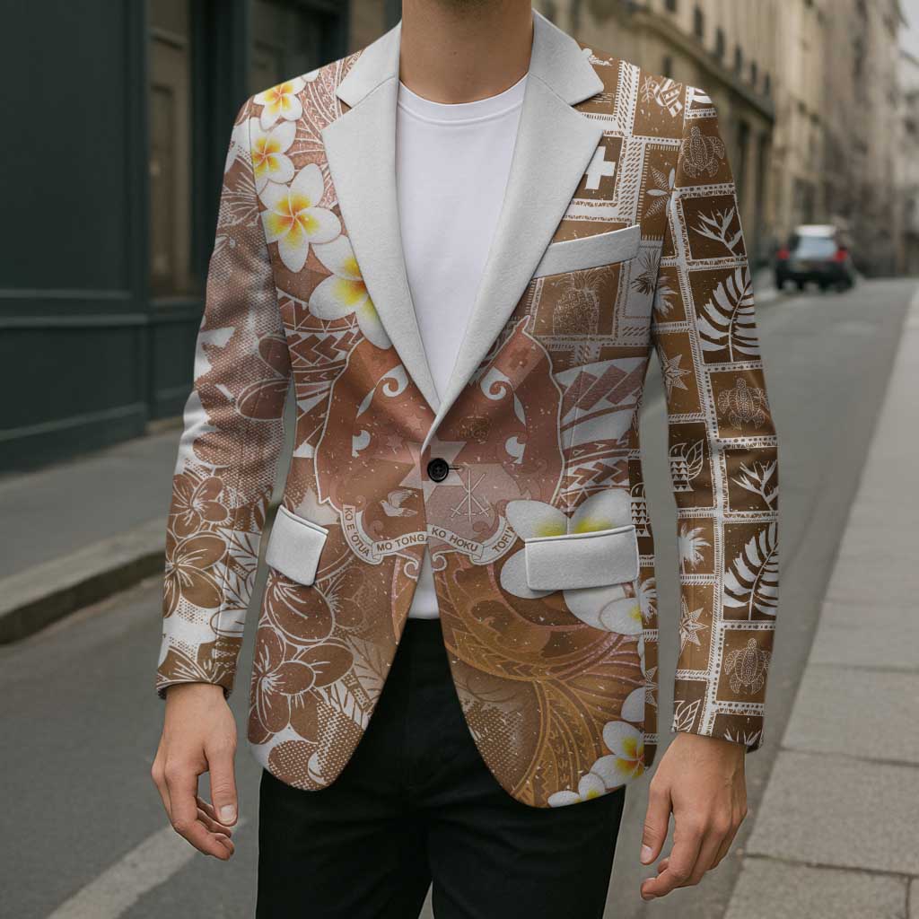 Tonga Christmas Blazer Kilisimasi Fiefia Retro Style Brown - Polynesian Pride