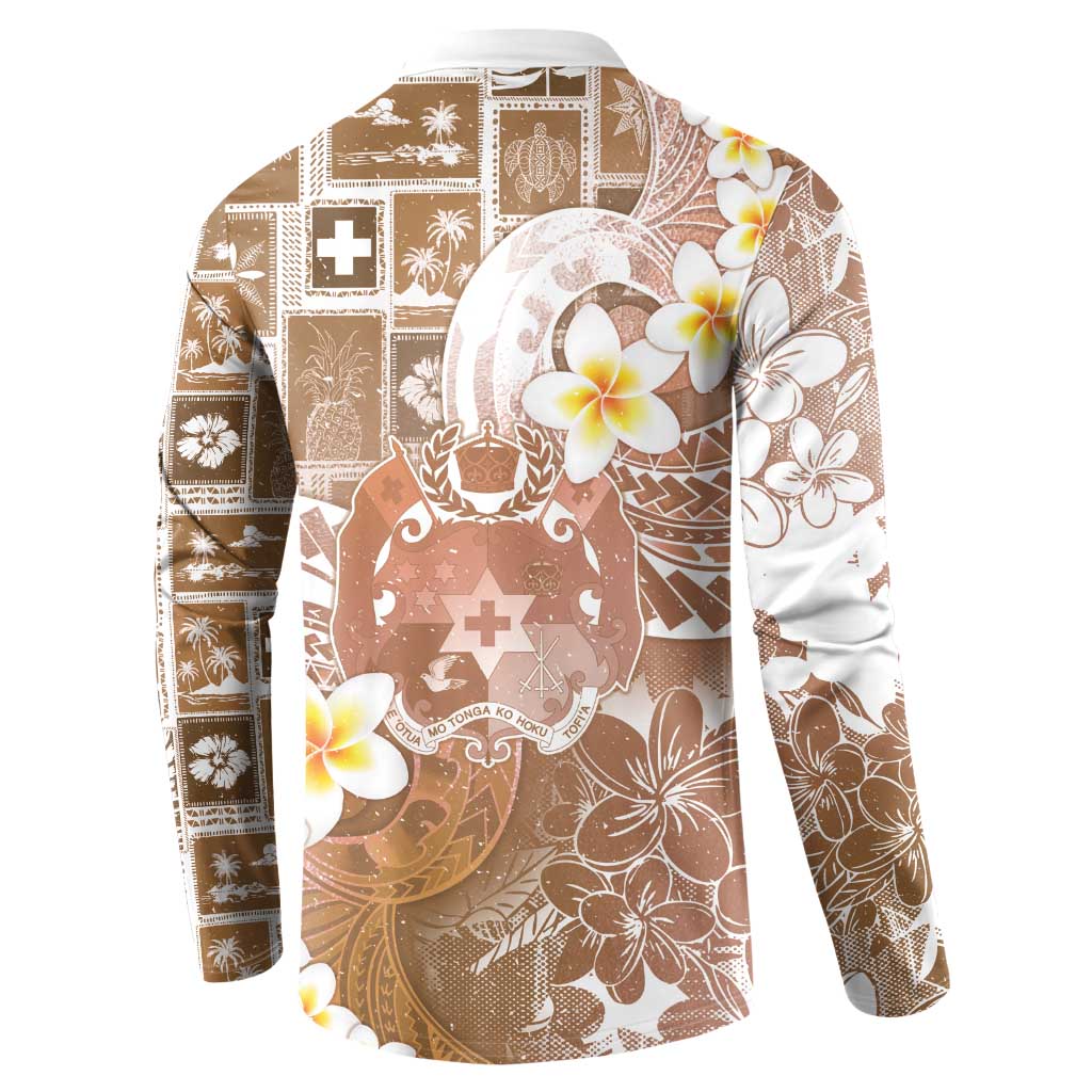 Tonga Christmas Button Sweatshirt Kilisimasi Fiefia Retro Style Brown - Polynesian Pride