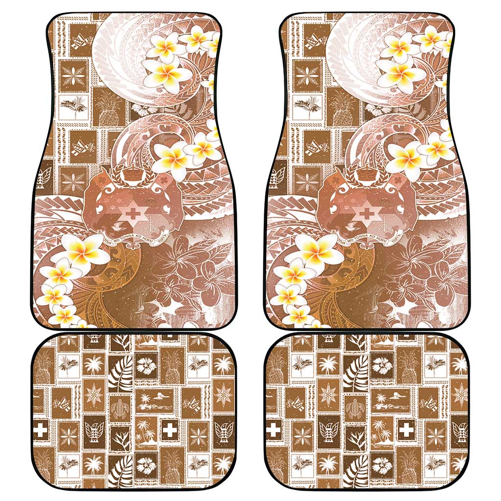 Tonga Christmas Car Mats Kilisimasi Fiefia Retro Style Brown - Polynesian Pride