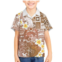 Tonga Christmas Family Matching Mermaid Dress and Hawaiian Shirt Kilisimasi Fiefia Retro Style Brown - Polynesian Pride