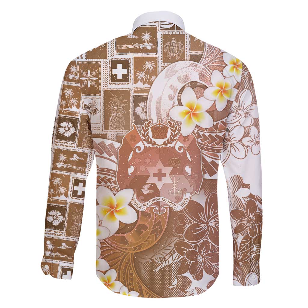 Tonga Christmas Family Matching Short Sleeve Bodycon Dress and Hawaiian Shirt Kilisimasi Fiefia Retro Style Brown - Polynesian Pride