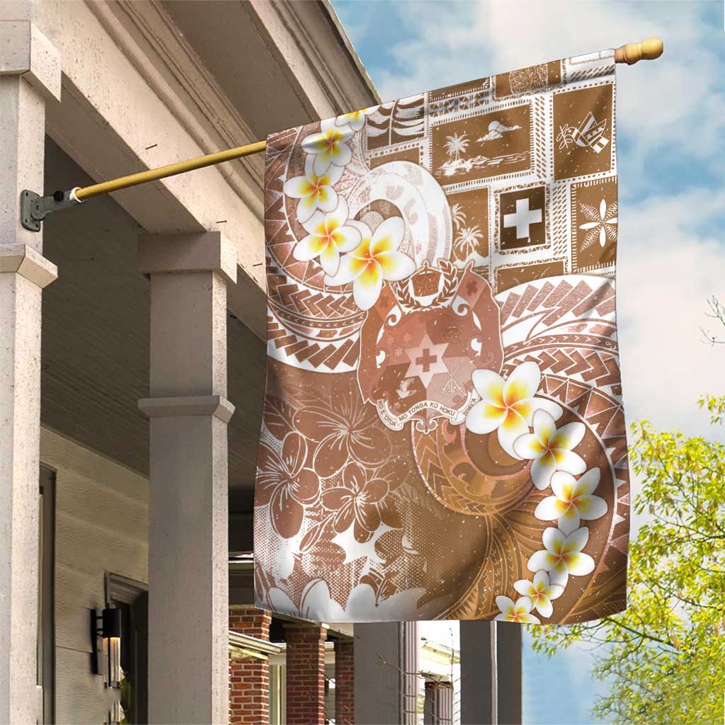 Tonga Christmas Garden Flag Kilisimasi Fiefia Retro Style Brown - Polynesian Pride