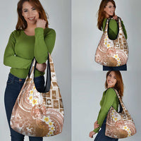 Tonga Christmas Grocery Bag Kilisimasi Fiefia Retro Style Brown - Polynesian Pride