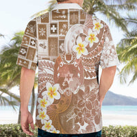 Tonga Christmas Hawaiian Shirt Kilisimasi Fiefia Retro Style Brown - Polynesian Pride
